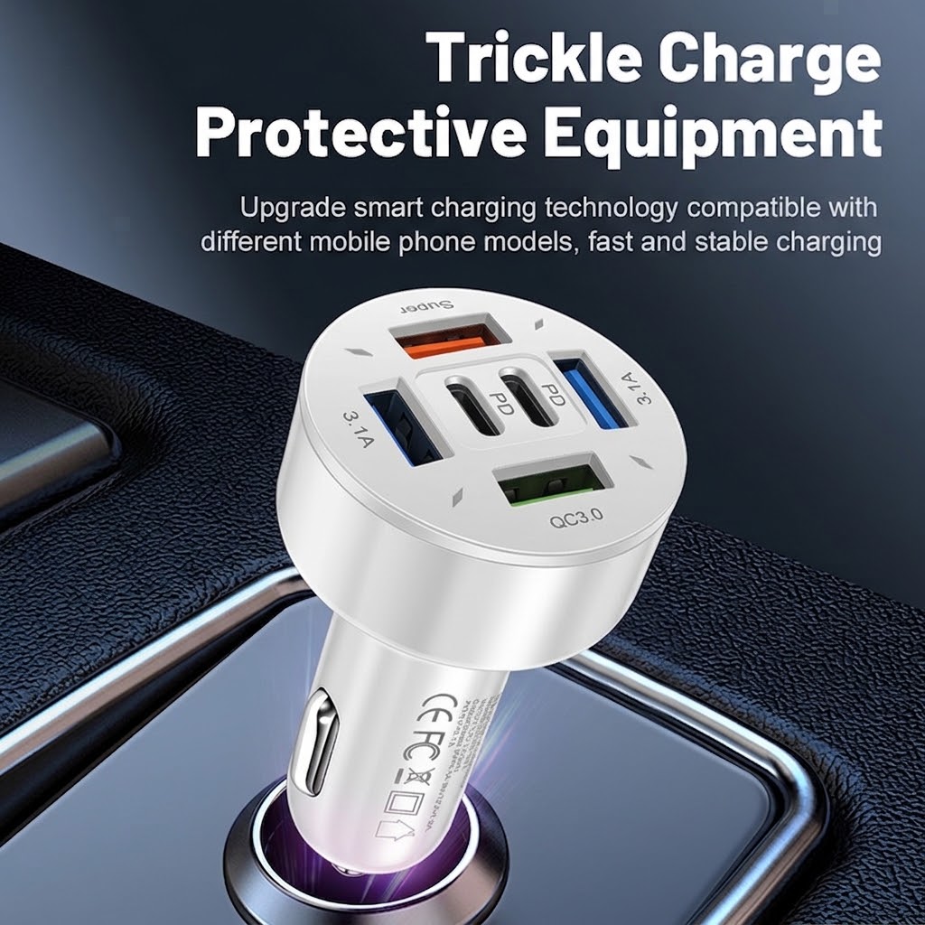 Super Fast Car Charger 6 Ports - Fast Ev Charger ulasan dan harga