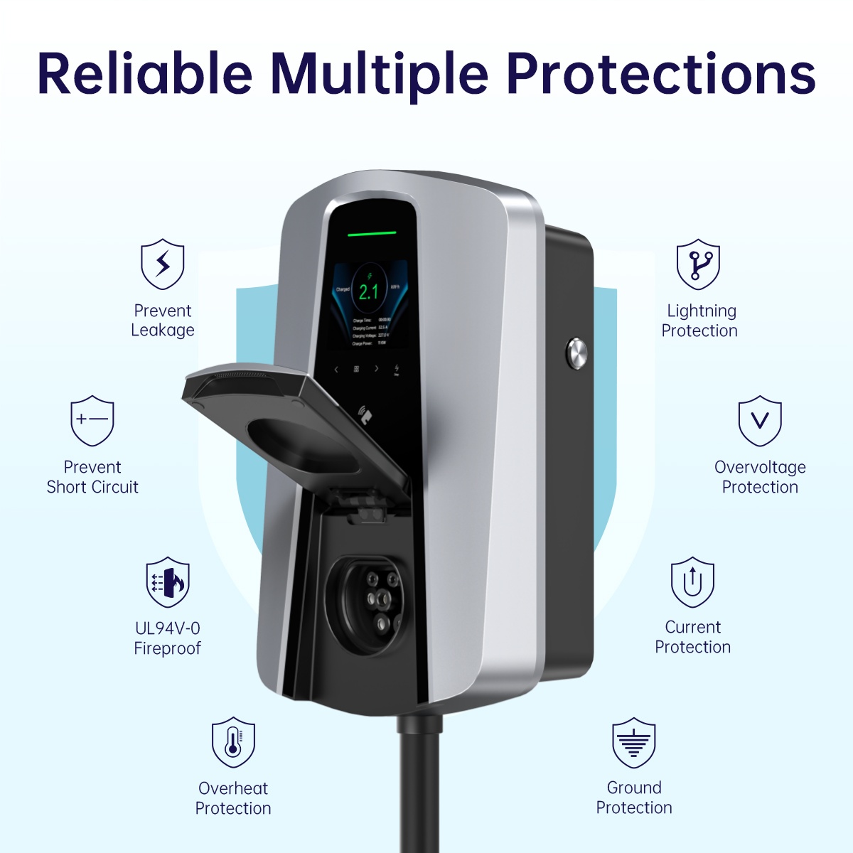 7.4KW Type2 EV Charger Socket  - Wallbox Ev ulasan dan harga