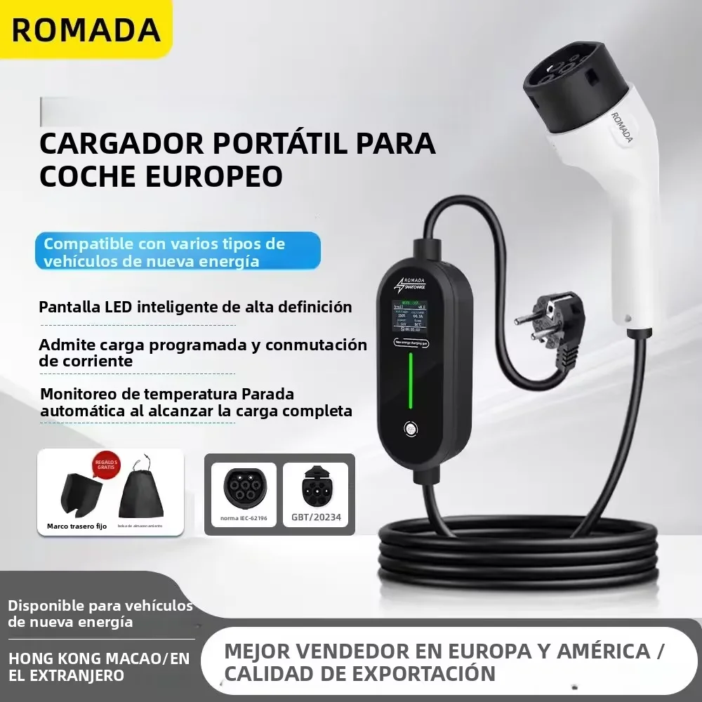 ROMADA 7KW 32A EV Portable Cha - Ev Charger Adapter ulasan dan harga